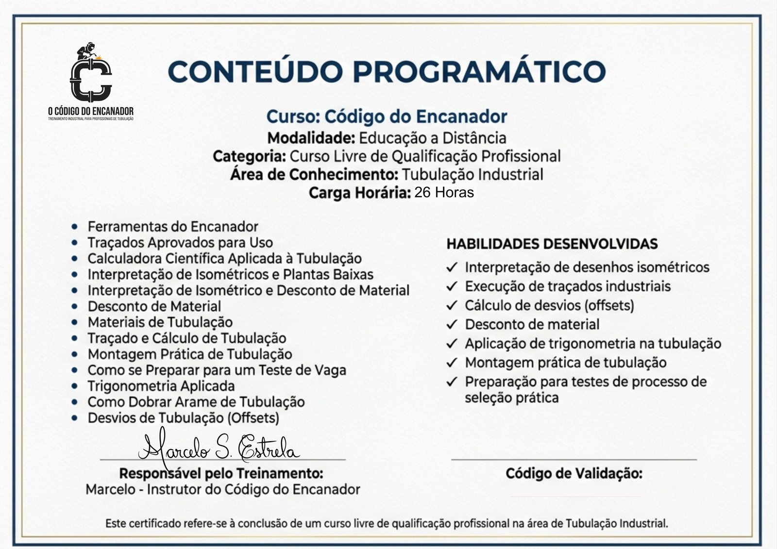Certificado Verso